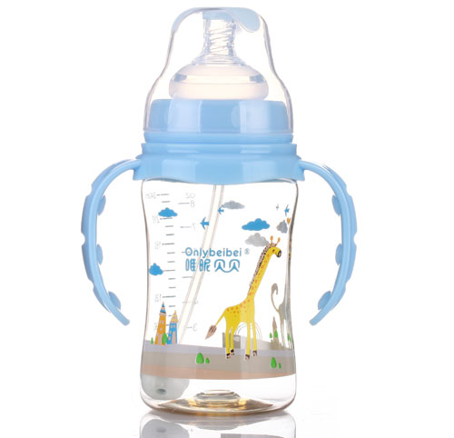 唯昵貝貝寬口PPSU奶瓶240ml藍色