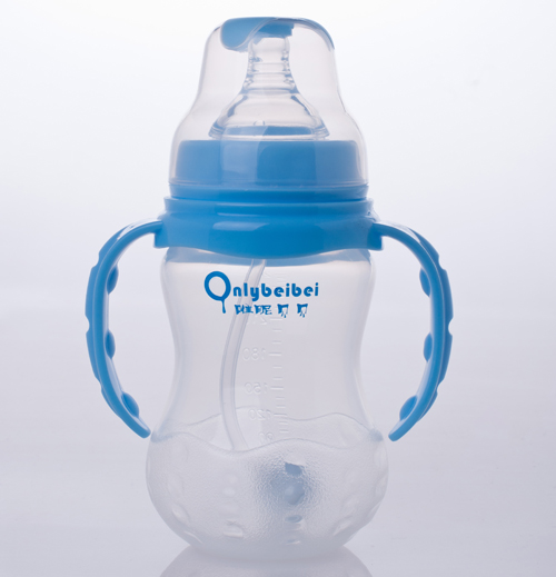 唯昵貝貝寬口奶瓶260ml藍色
