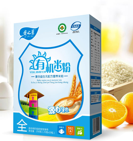 愛之藍復合益生元配方有機米粉盒裝