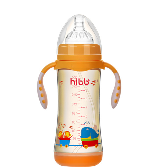 浩一貝貝感溫PPSU奶瓶黃色300ml