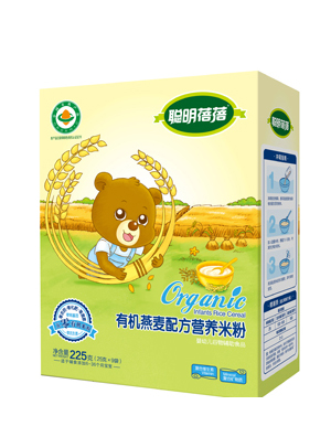 聰明蓓蓓有機燕麥配方營養(yǎng)米粉盒