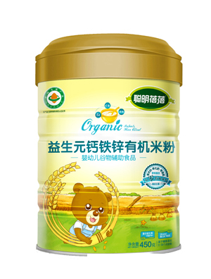 聰明蓓蓓有機米粉罐益生元鈣鐵鋅